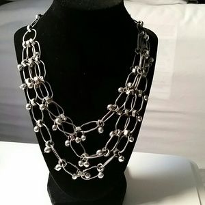 Silver tone necklace